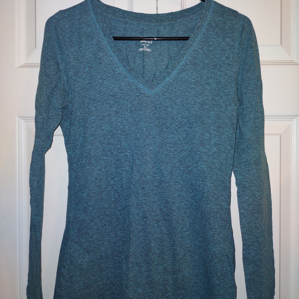 Mossimo Supply Co. Teal Long Sleeve Tee